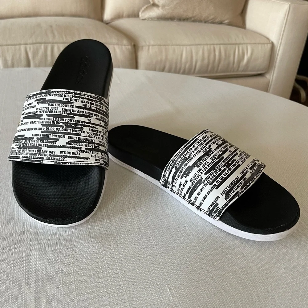 Adidas Synthetic Adilette Three Stripe Life Comfort Slides